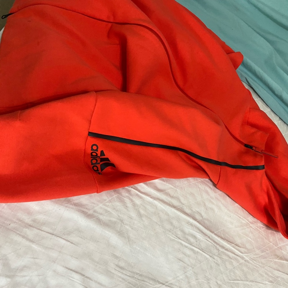 Adidas men’s orange cold weather hoodie xl.